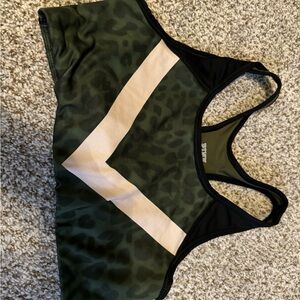 Green VS sports bra.